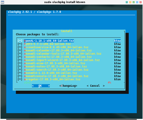 slackpkg: install ktown dialog