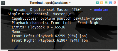 audio: amixer