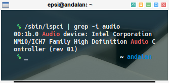 audio: lspci grep audio