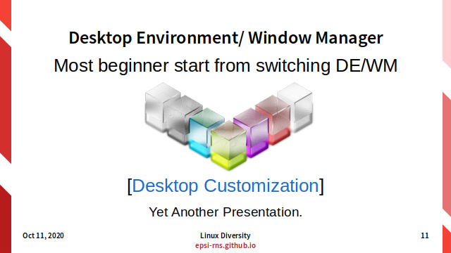 Slide - Modular Linux - DE/WM