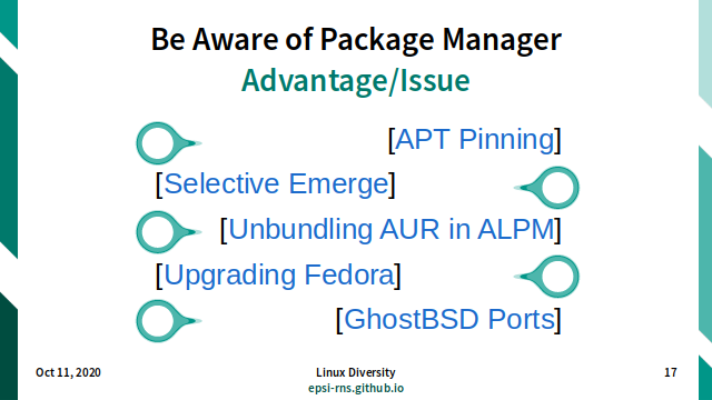 Slide - Package Manager - Advantage/Issue
