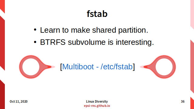 Slide - Multiboot - /etc/fstab